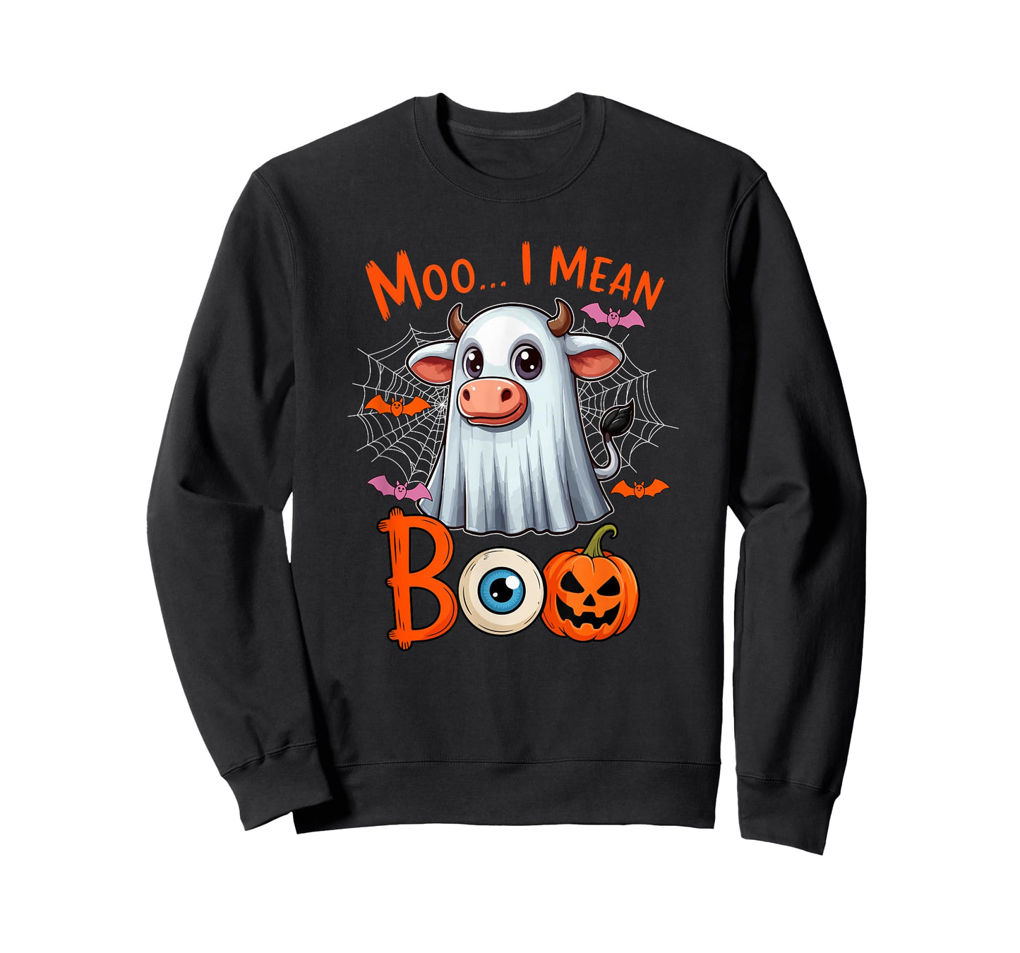Moo... I Mean Boo Halloween Farmer Cow Cosplay Boo Ghost T-Shirt