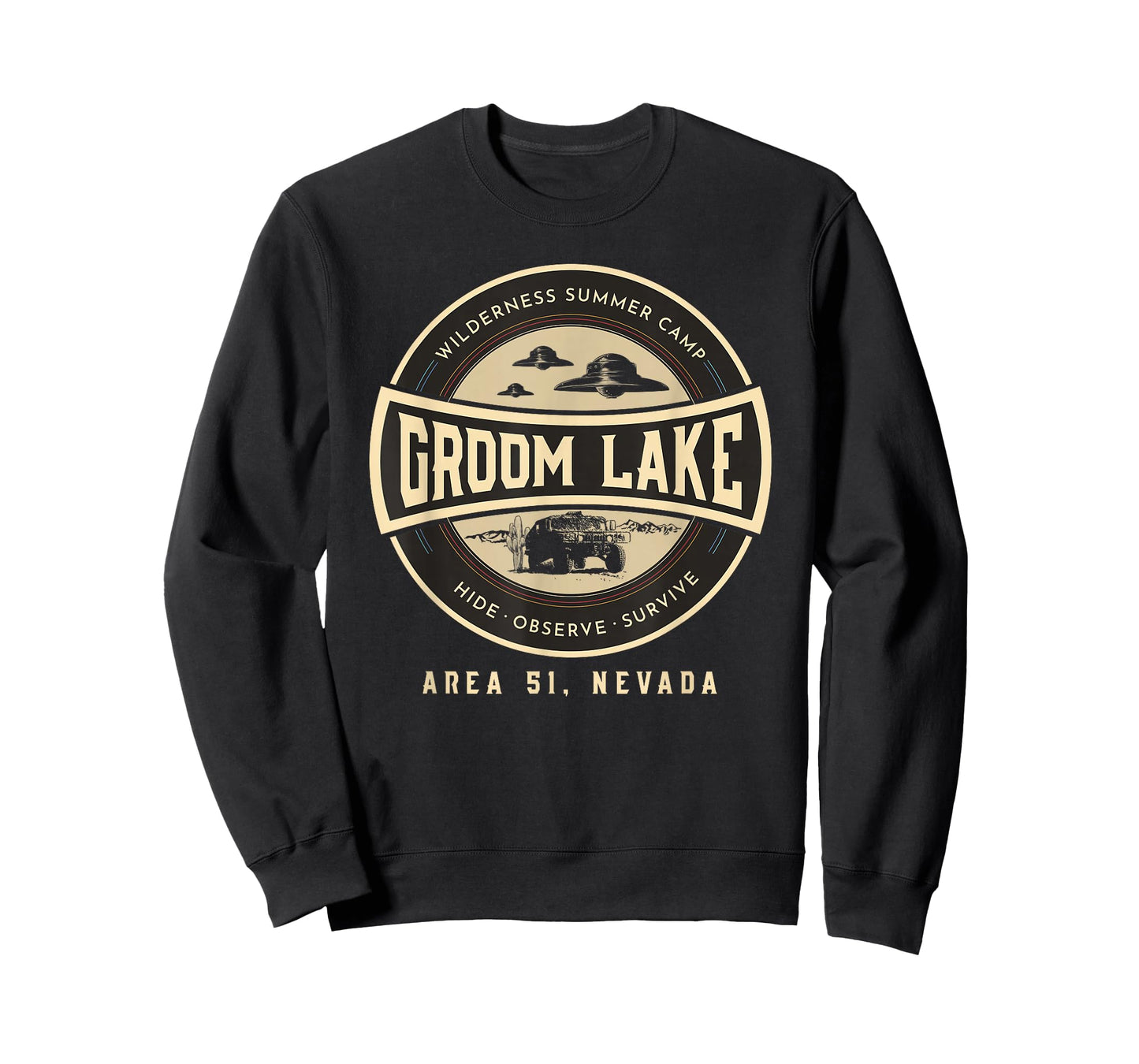 Groom Lake Summer Wilderness Camp - Funny Area 51 Alien UFO T-Shirt