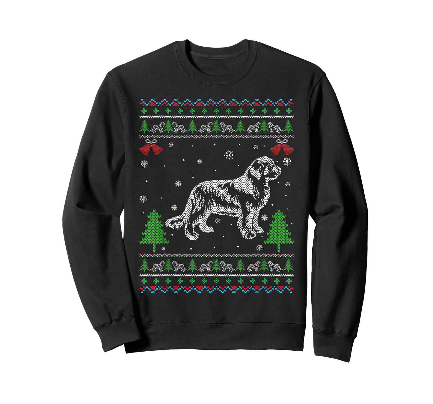 Ugly Xmas Design Newfoundland Dog Ugly Christmas Sweater T-Shirt for Men Women Kids