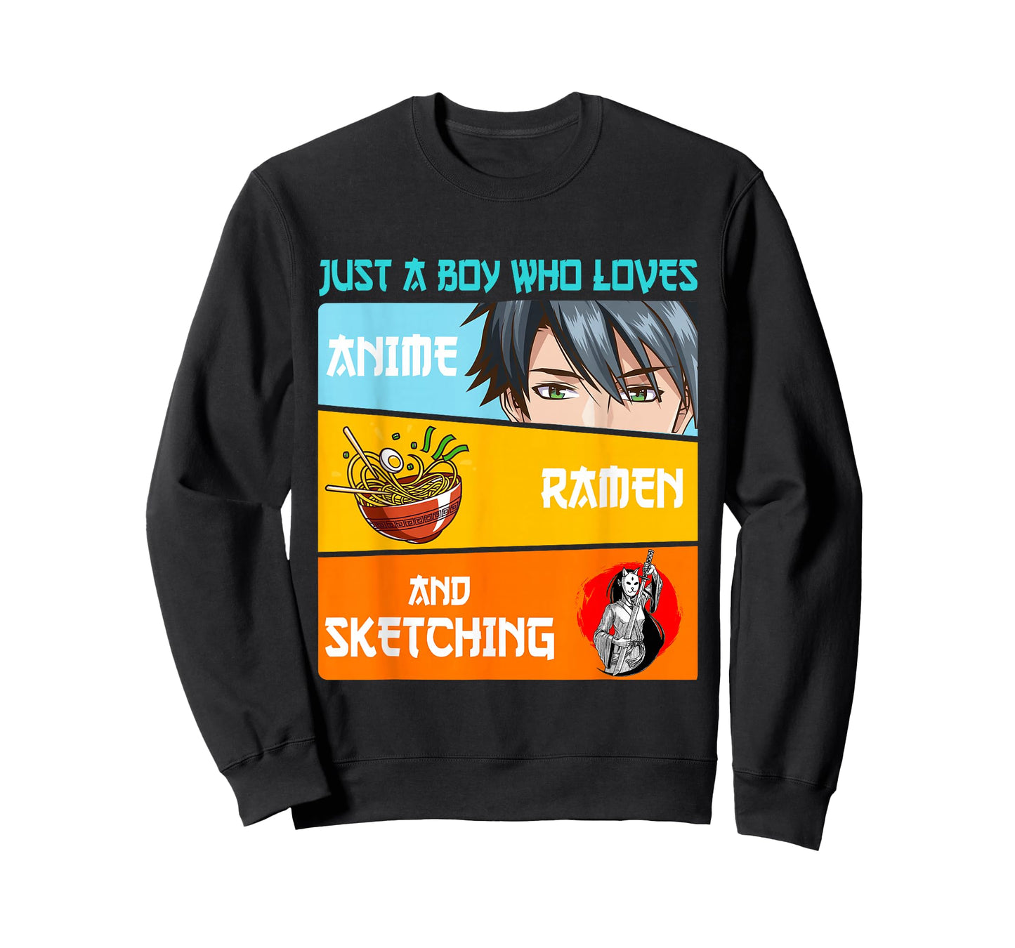 Just A Boy Who Loves Anime Ramen and Sketching Japan Anime T-Shirt