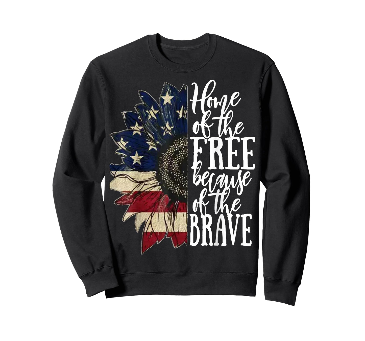 American Flag Patriot home of the free because of the brave T-Shirt