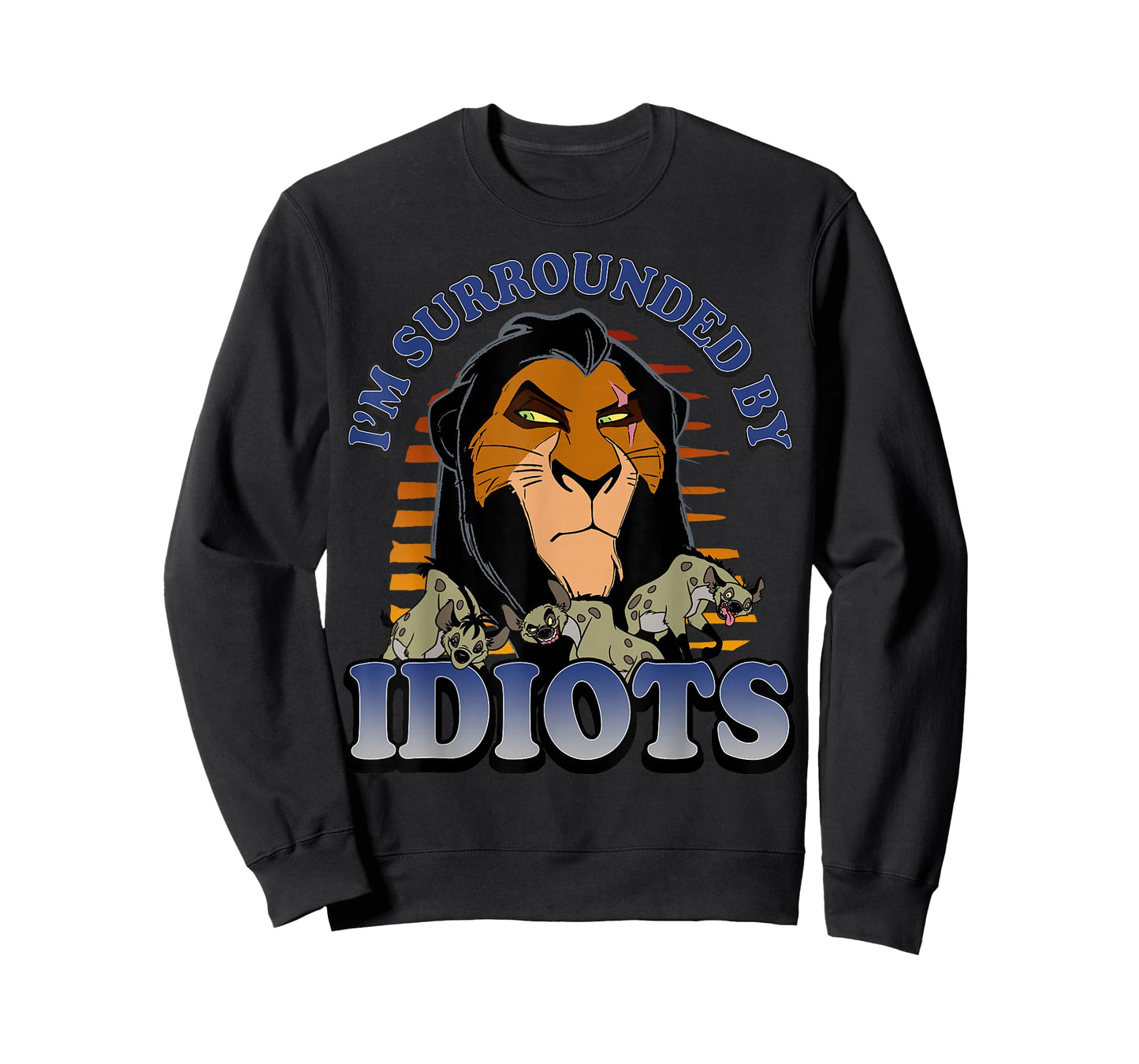 Disney The Lion King Retro Scar Surrounded By Idiots Logo T-Shirt