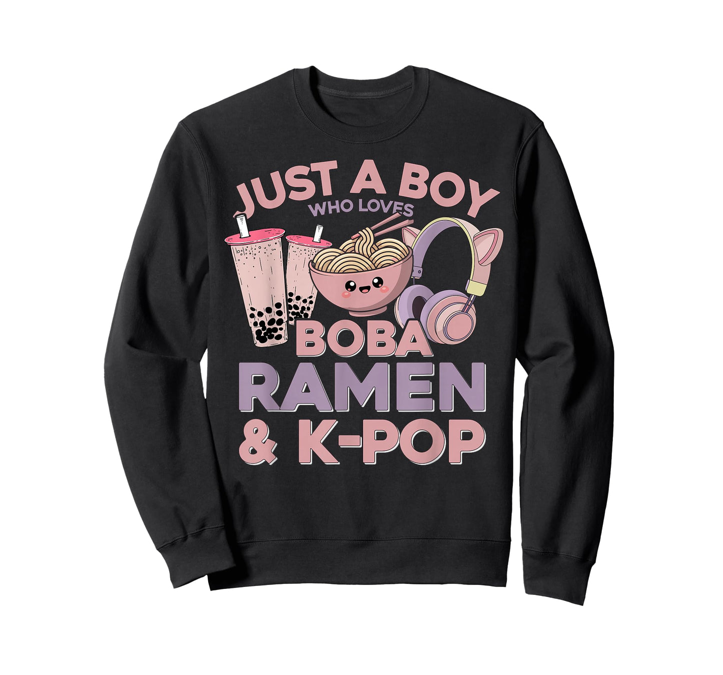 Ramen Kpop Just A Boy Who Loves Boba Ramen K Pop Boy T-Shirt
