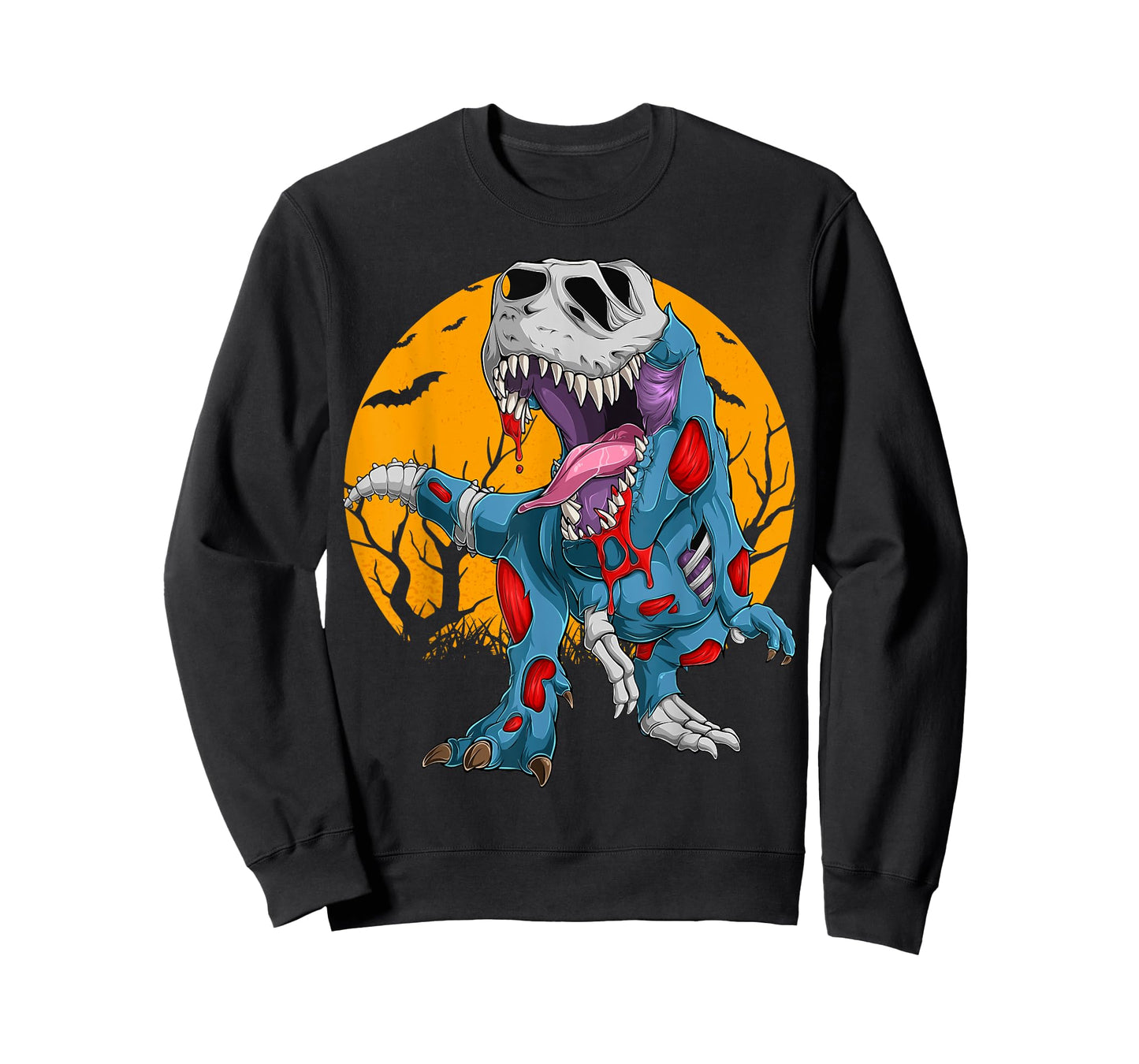 Zombie Saurus Halloween Costume Zombie Dinosaur T Rex Boys T-Shirt