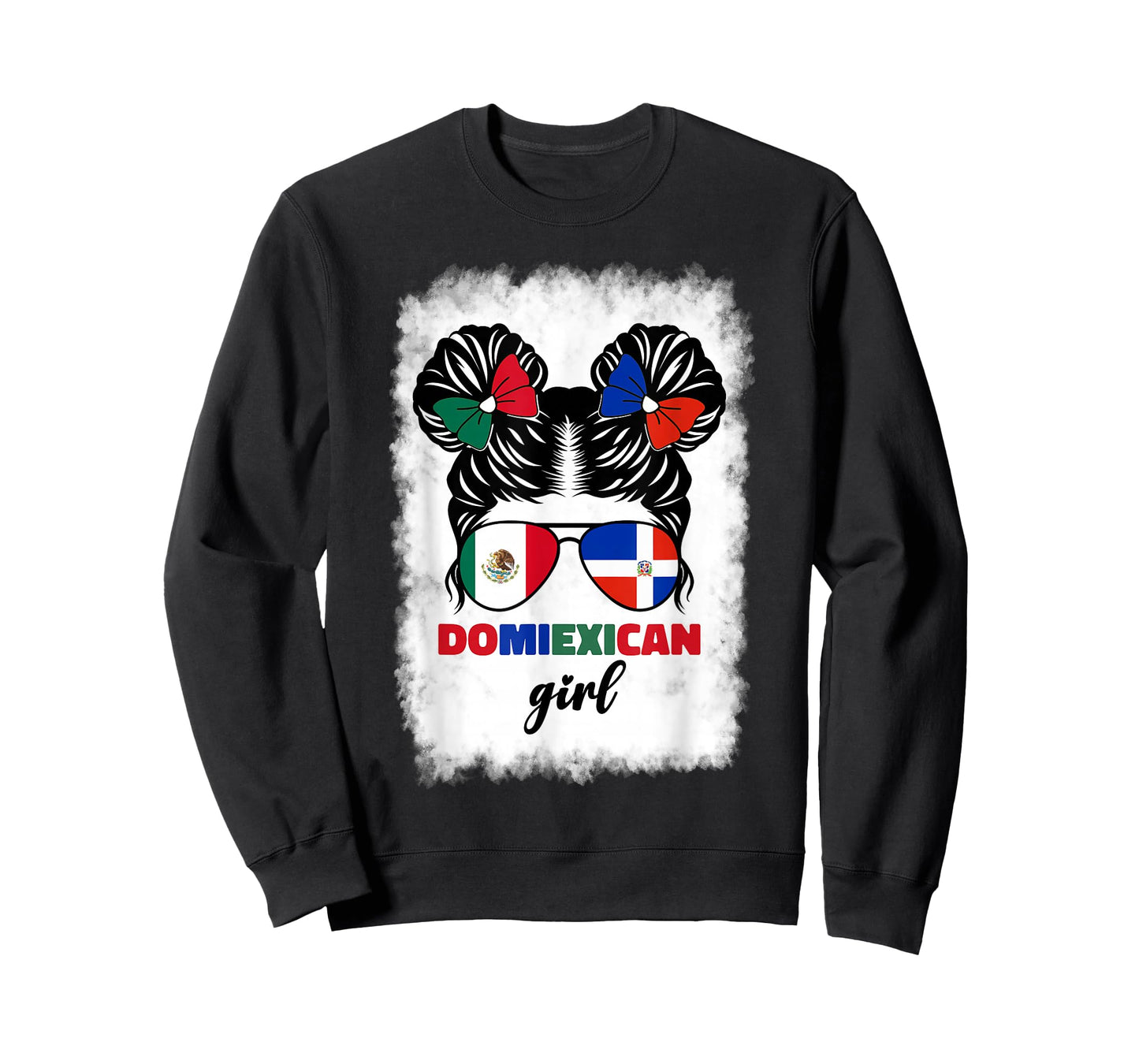 Half Mexican and Dominican Mexico Dominicana Flag Girl Kids T-Shirt