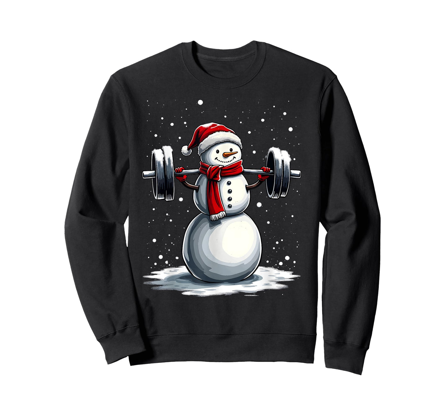 Christmas Snowman Deadlift Xmas Weightlift Gym Men Women T-Shirt