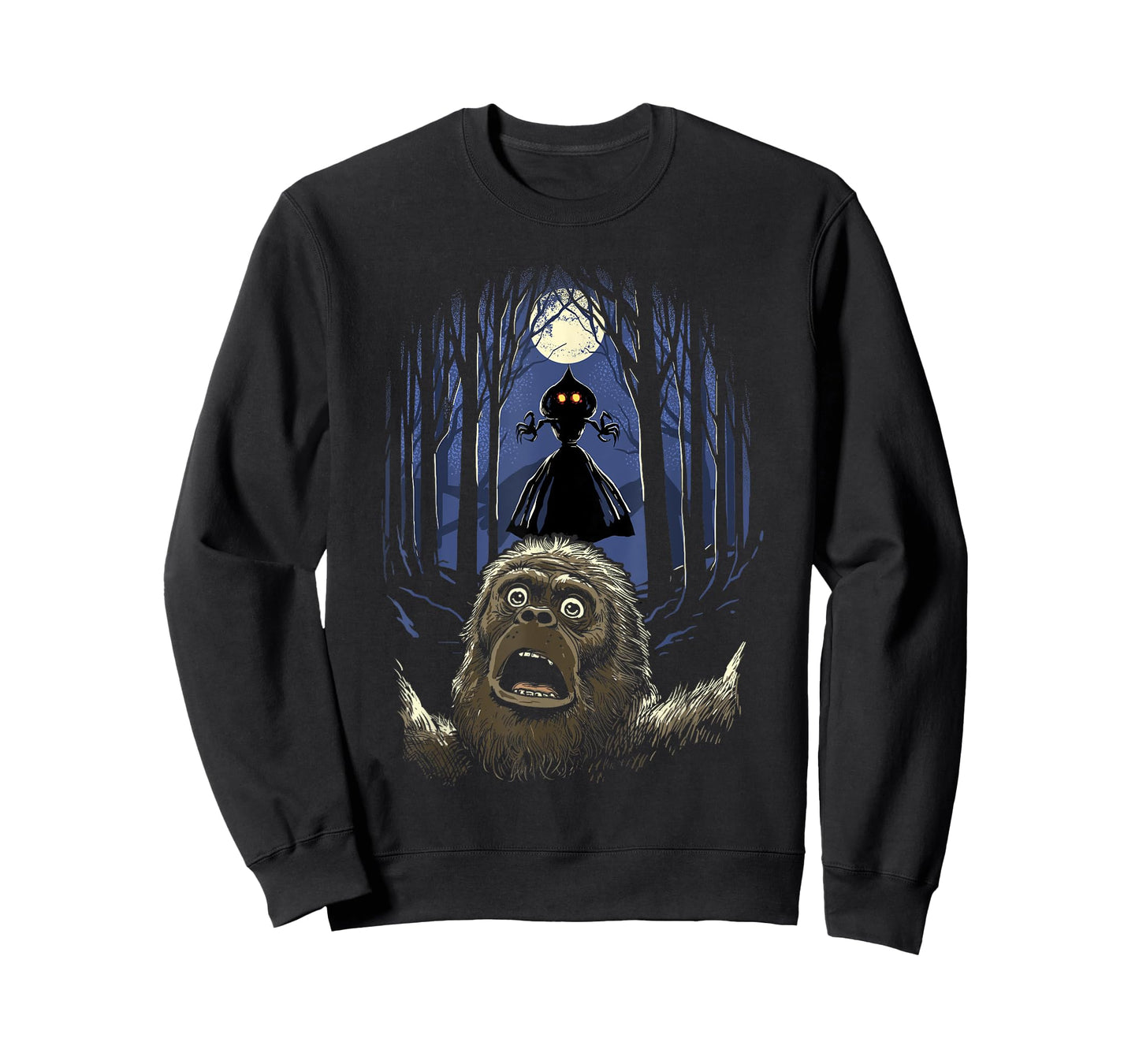 Scared Bigfoot Selfie Bigfoot Flatwoods Monster Cryptid T-Shirt