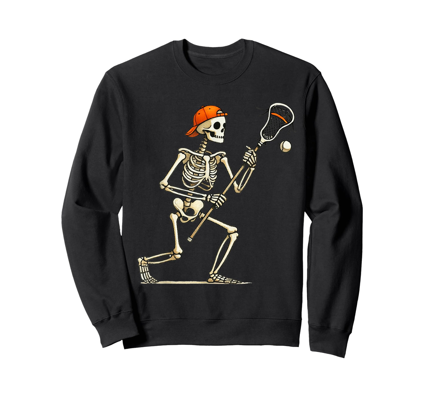 Skeleton Lacrosse Halloween Costume Funny Men Boys Kids T-Shirt