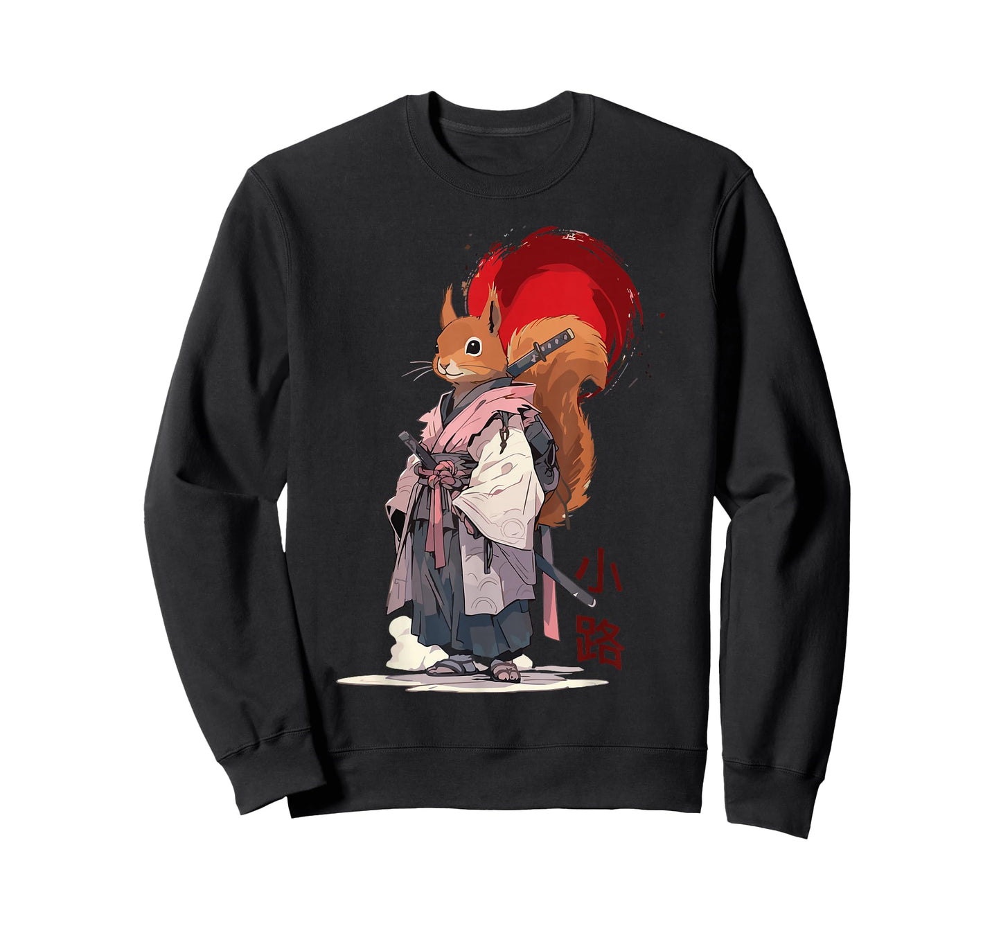 Samurai Squirrel Shirts for Women Vintage Graphic Japanese T-Shirt