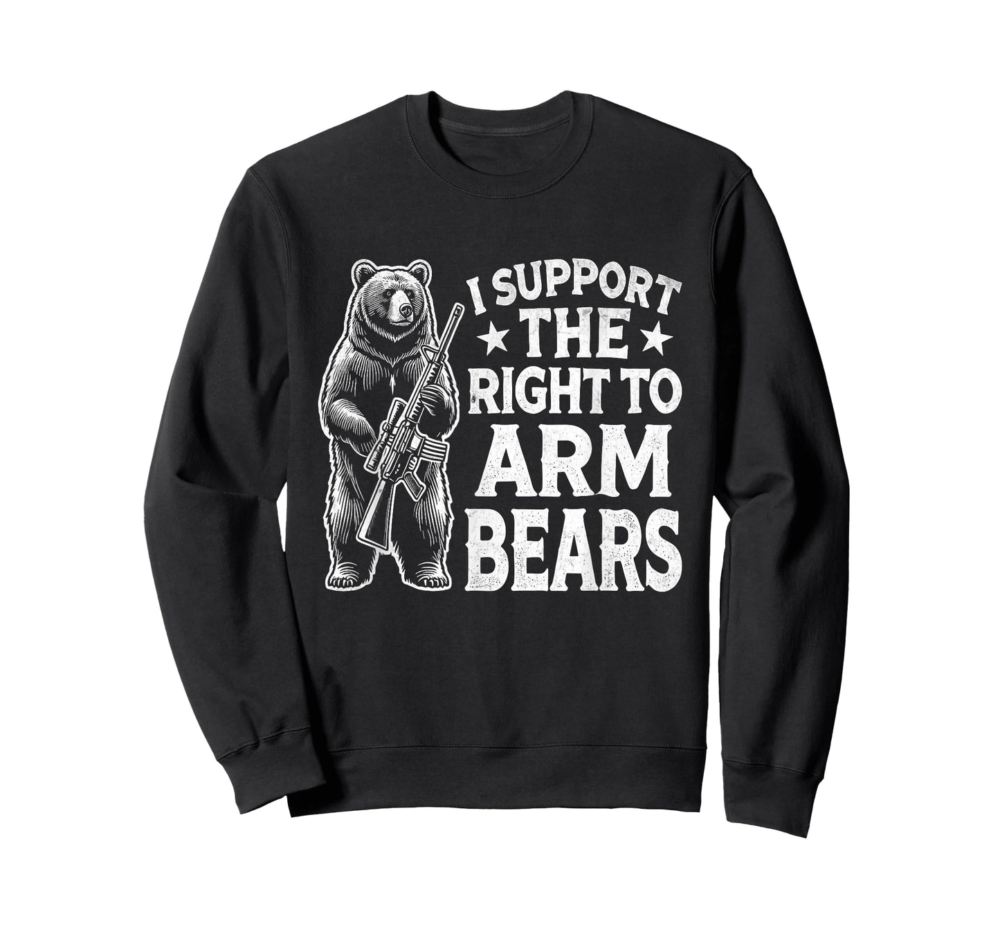 Funny Second Amendment I Support The Right to Arm Bears Men T-Shirt