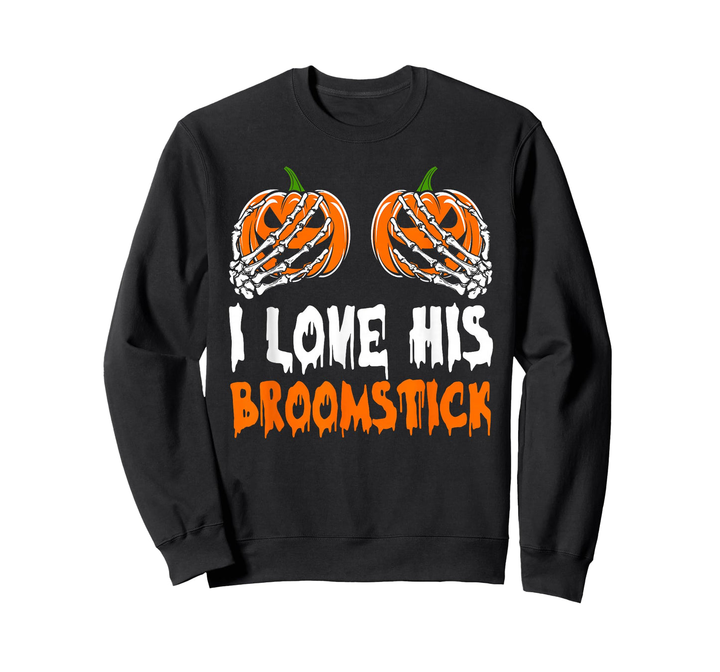 I Like His Broomstick I Like Her Pumpkins Halloween Couples T-Shirt