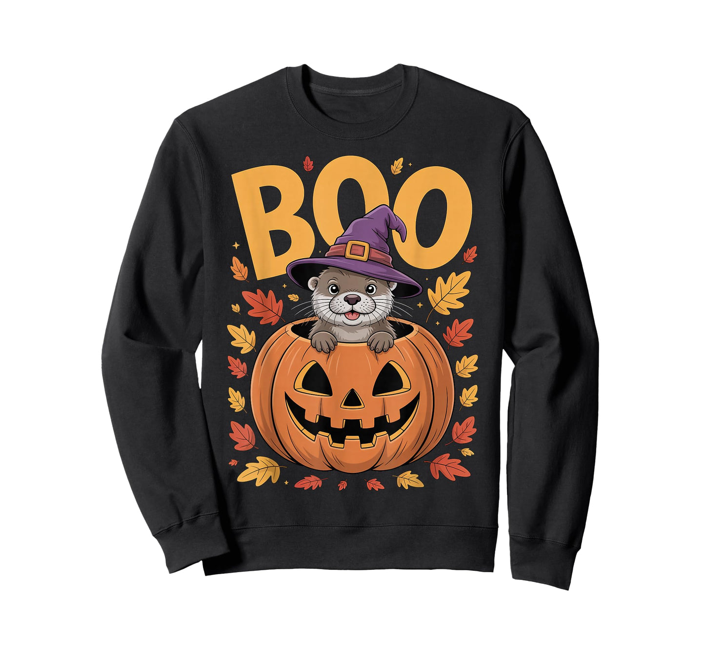 Otter Costume on Pumpkin Halloween Otter T-Shirt