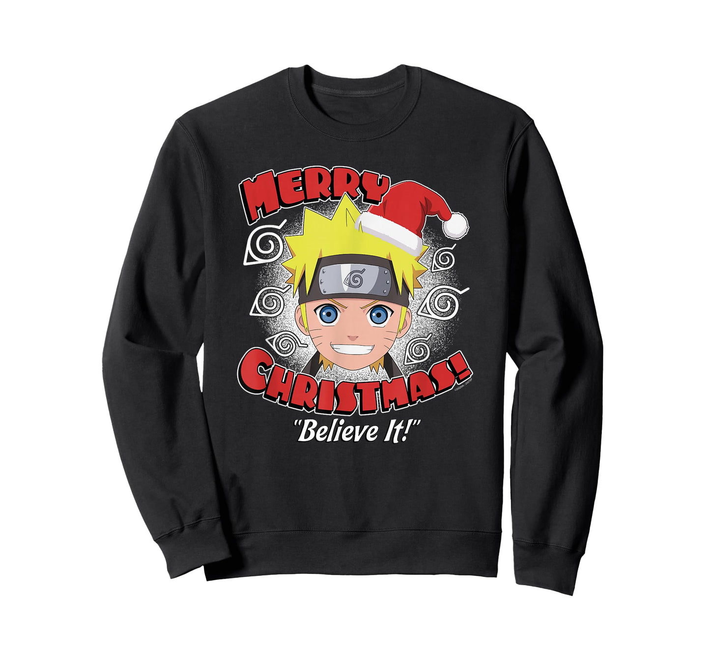 Naruto Shippuden Believe It Santa Christmas Anime T-Shirt