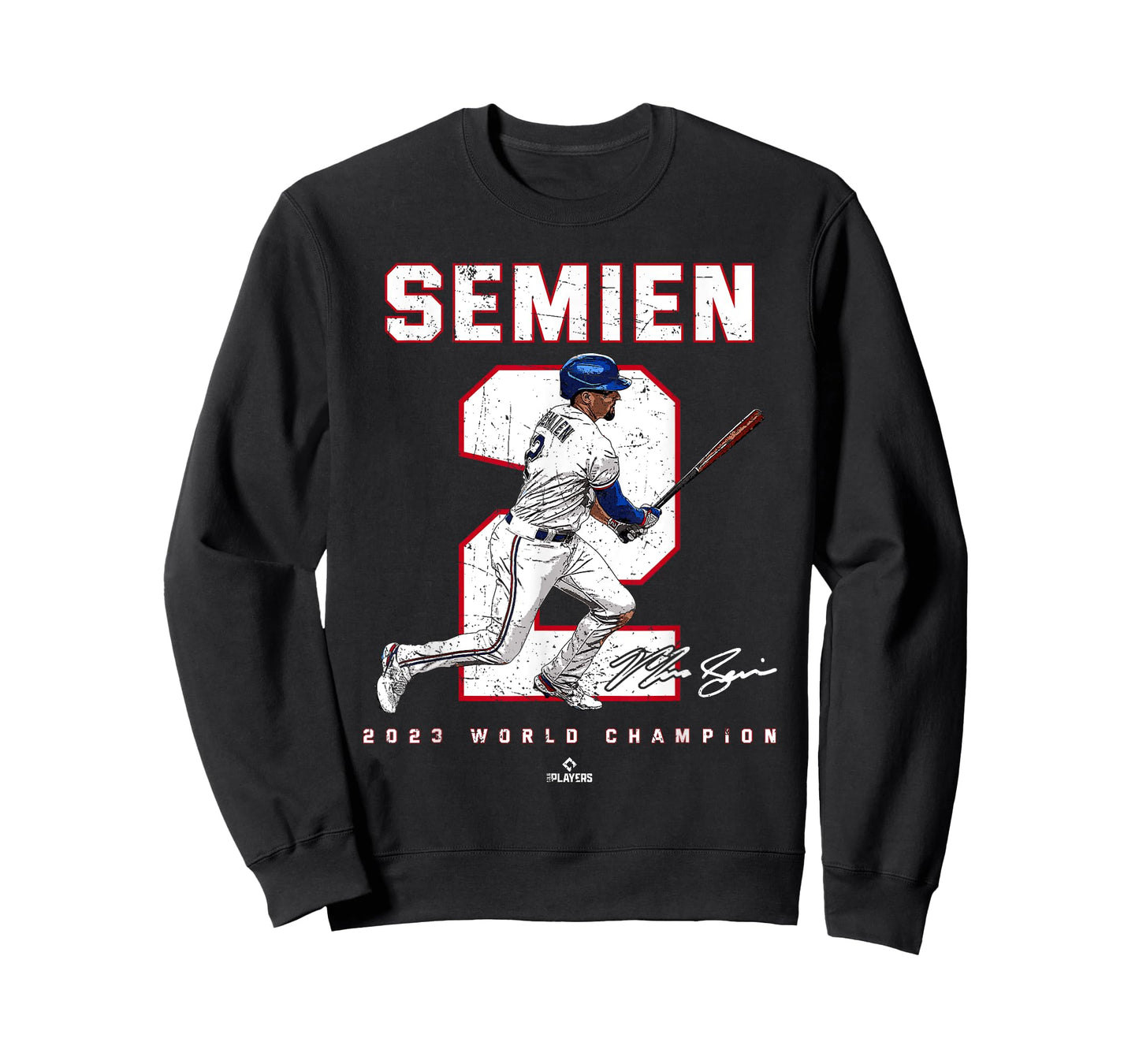 Player Number 2023 World Champion Marcus Semien Texas MLBPA T-Shirt