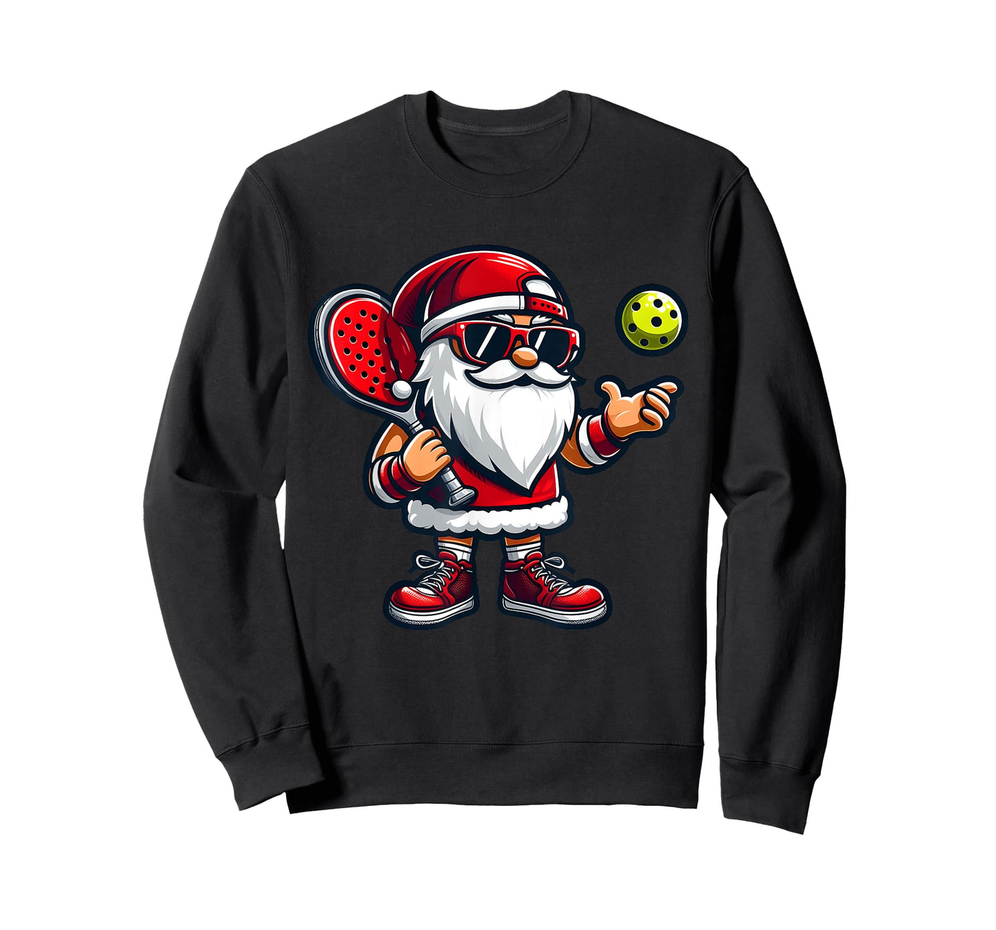 Christmas Santa Playing Pickleball Pajama Toddler Boys Kids T-Shirt