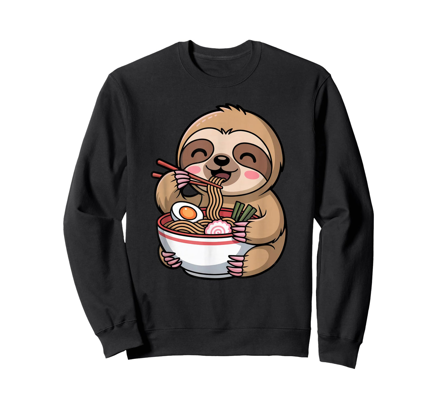 Cute Sloth Eating Ramen Noodles Anime Kawaii Gift T-Shirt