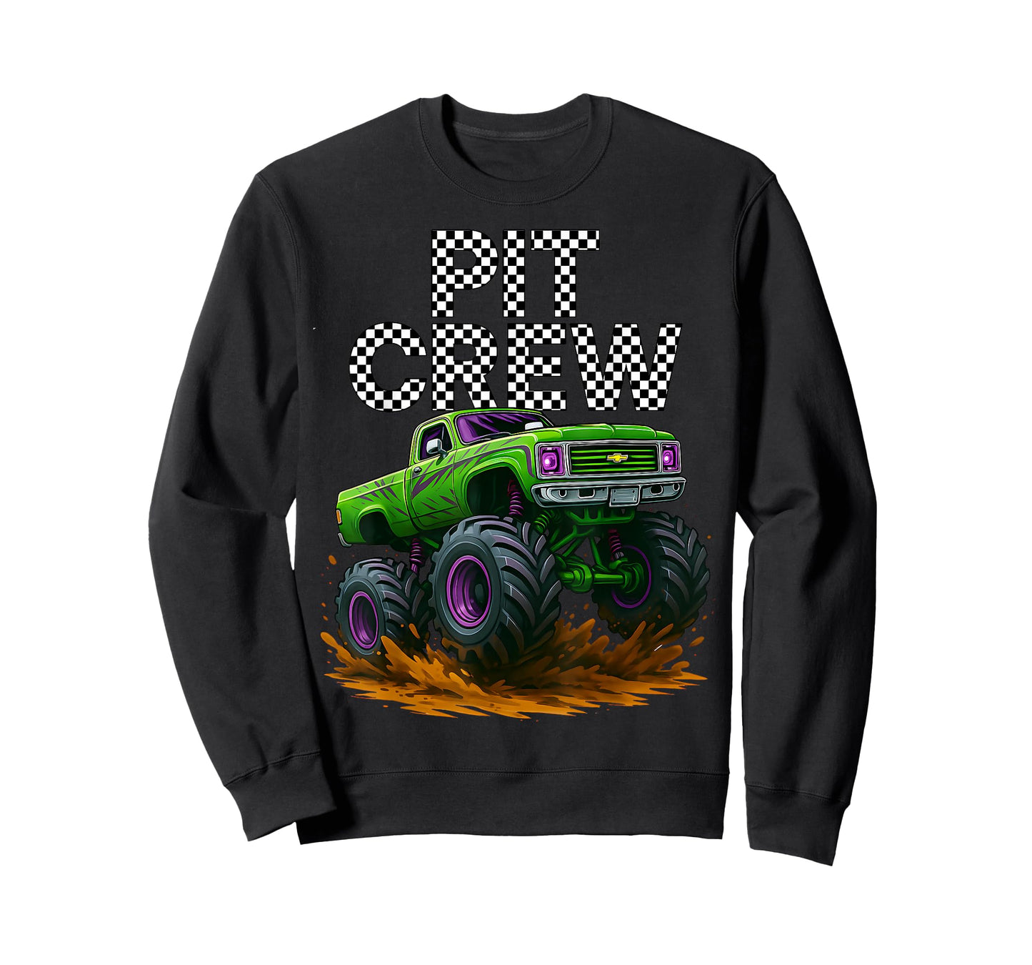 Monster Truck Pit Crew Family Matching Birthday Party T-Shirt
