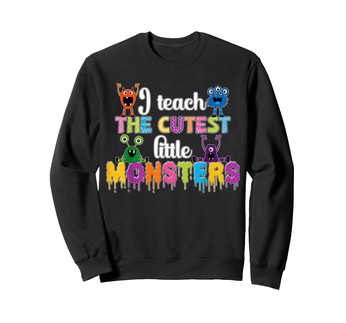 I Teach The Cutest Little Monsters Teacher Halloween Outfit T-Shirt