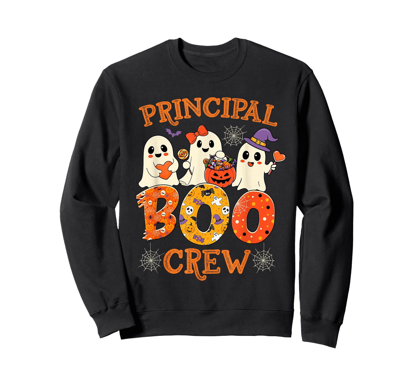 Principal Teacher Boo Crew Funny Halloween Spooky Costume T-Shirt