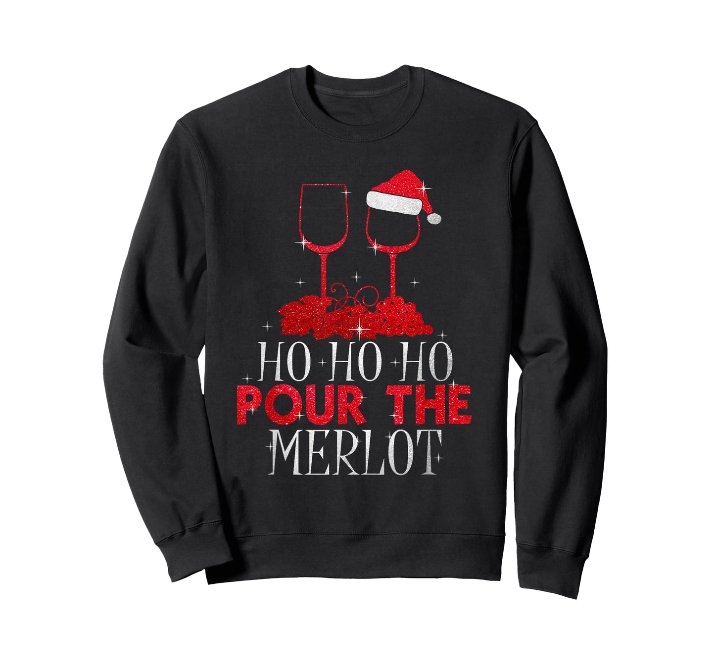 Christmas Ho Ho Ho Pour The Merlot Wine Lover T-Shirt