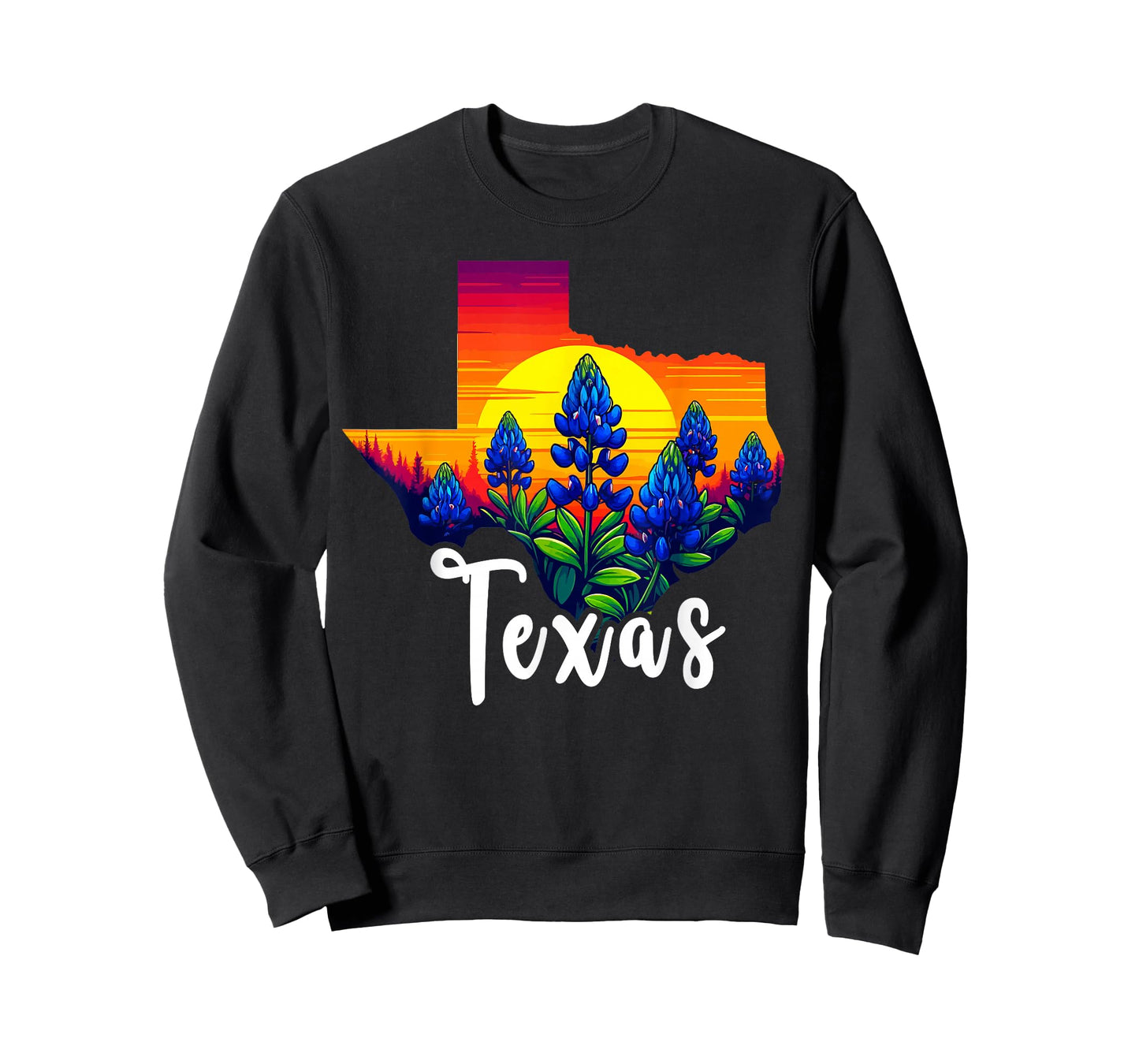 Texas Bluebonnet Sunset Lover Texas Wildflower Bluebonnets T-Shirt