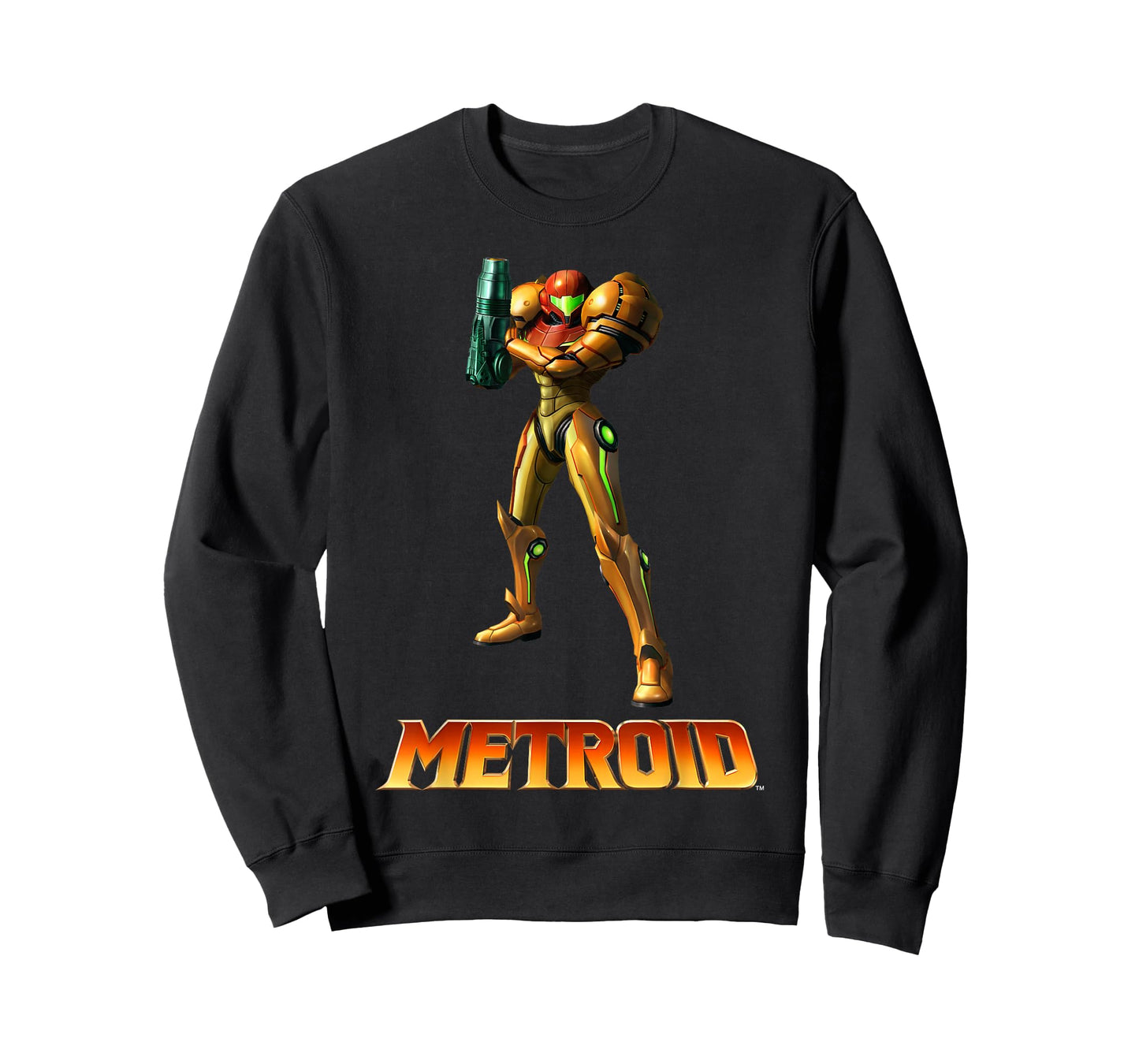 Metroid Samus Aran Full Body Armor Epic Portrait T-Shirt