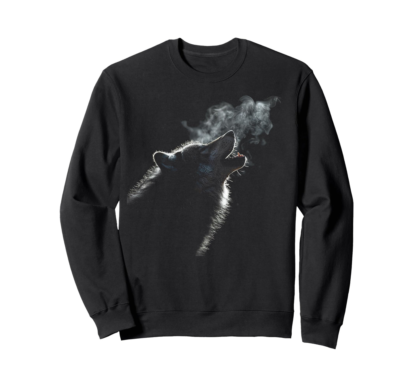 Alpha Wolf Howling to Moon Dark Fantasy Graphic Wolf Lovers T-Shirt