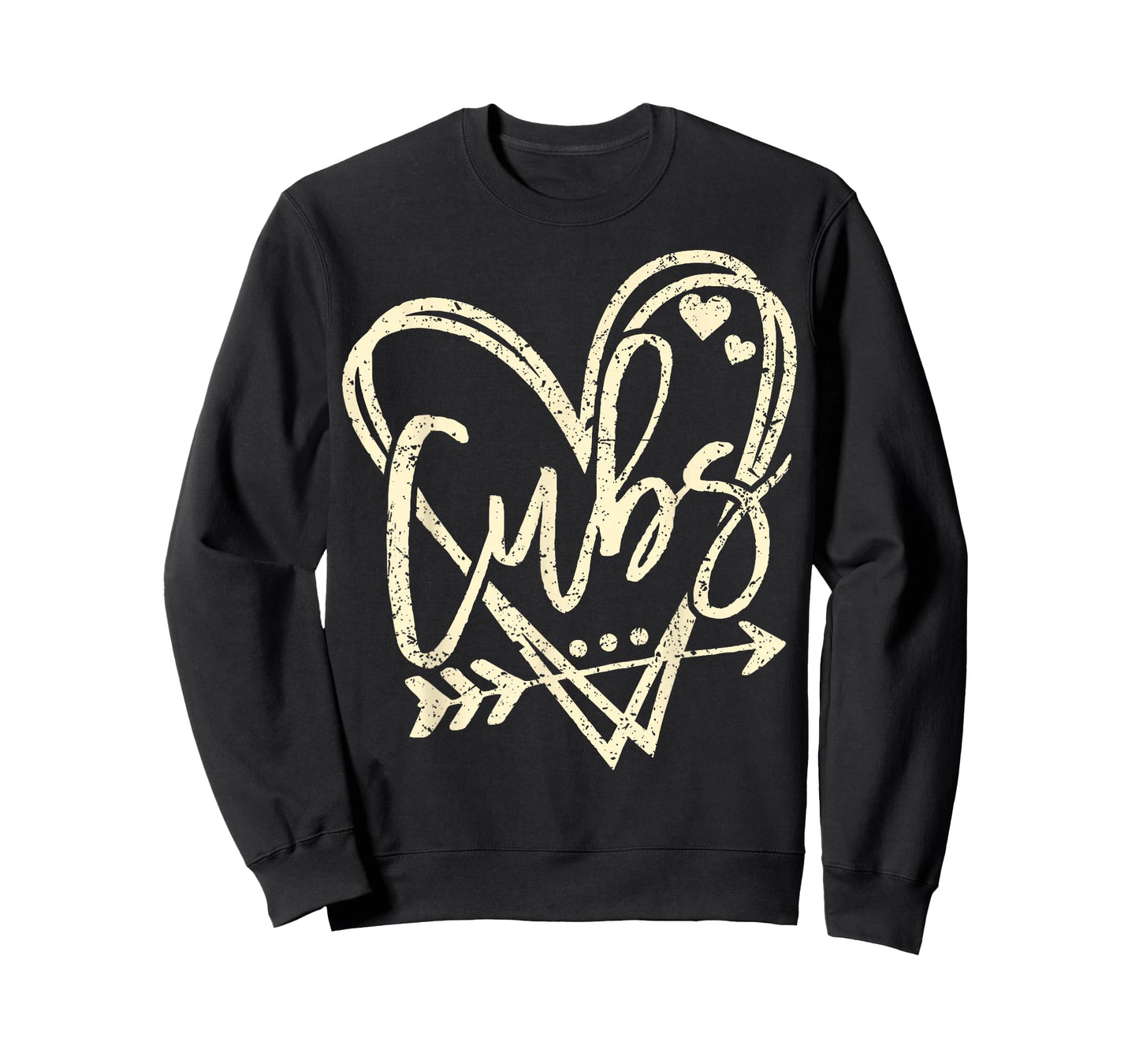 Vintage Distressed Cubs Heart Gift for Men Women Kids T-Shirt