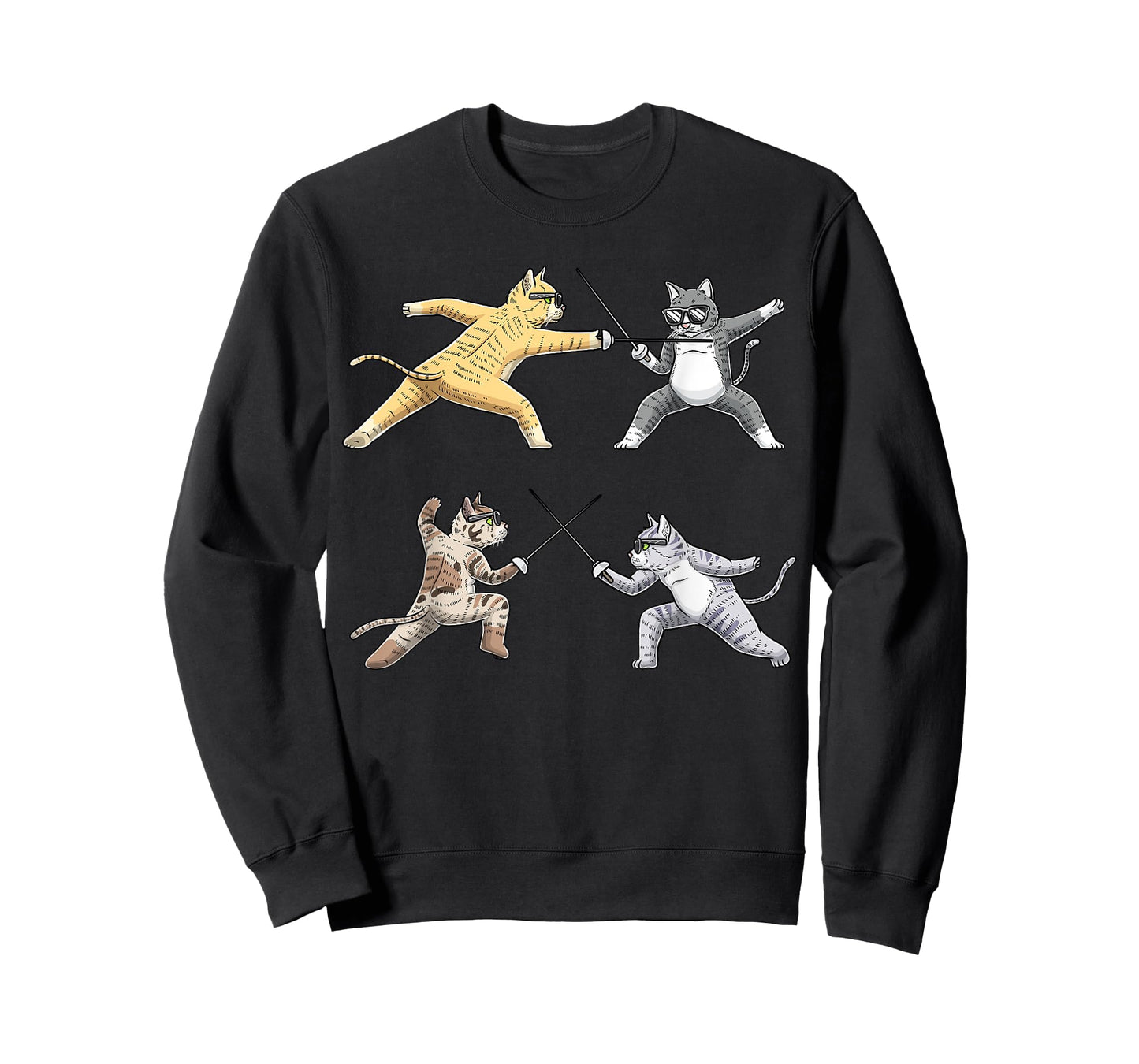 Fencer Cat With Epee Fencing T-Shirt