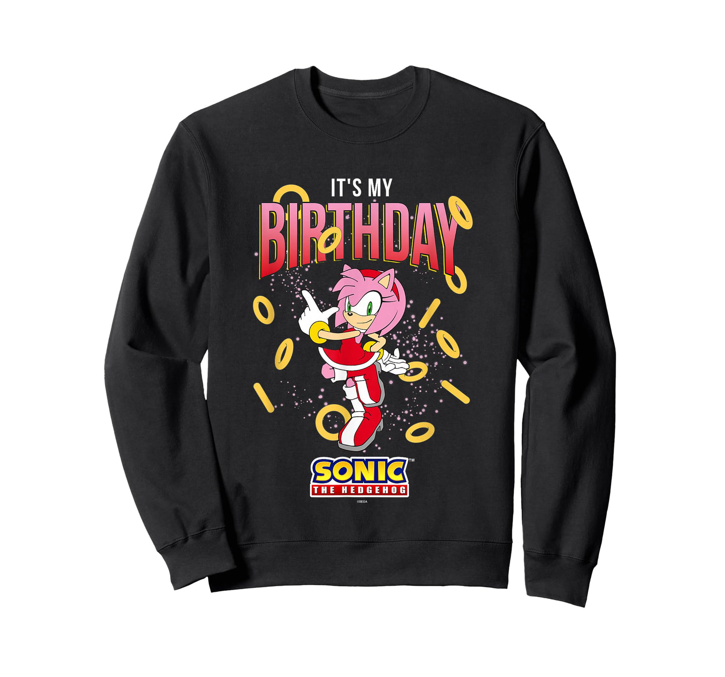 Sonic The Hedgehog Birthday It's My Birthday Amy Rose Rings T-Shirt