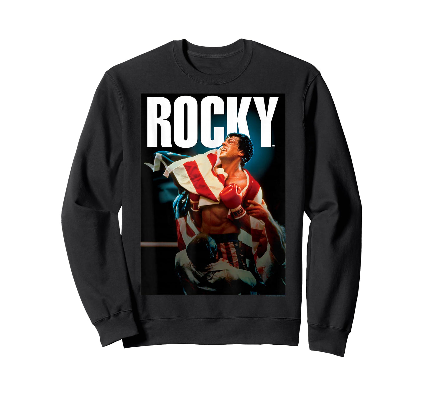 Rocky IV American Flag Portrait T-Shirt Small