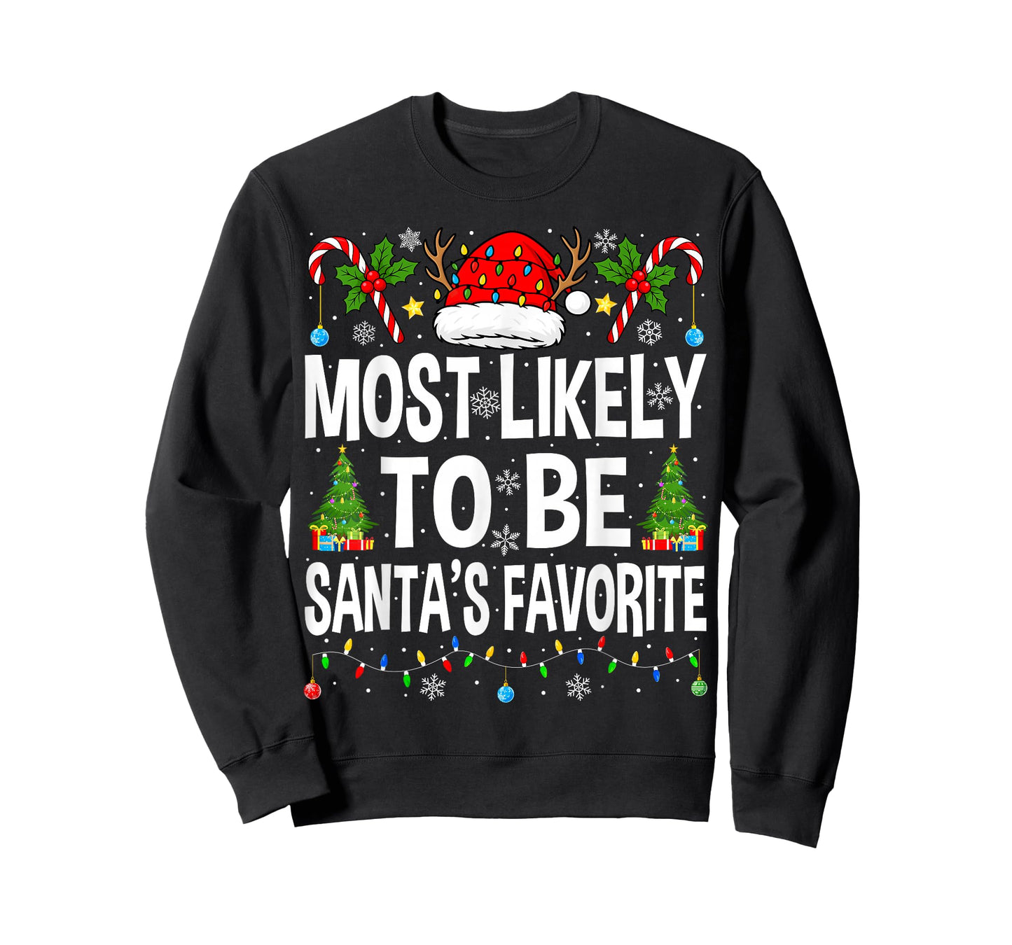 Most Likely to Be Santa's Favorite Family Matching Christmas T-Shirt