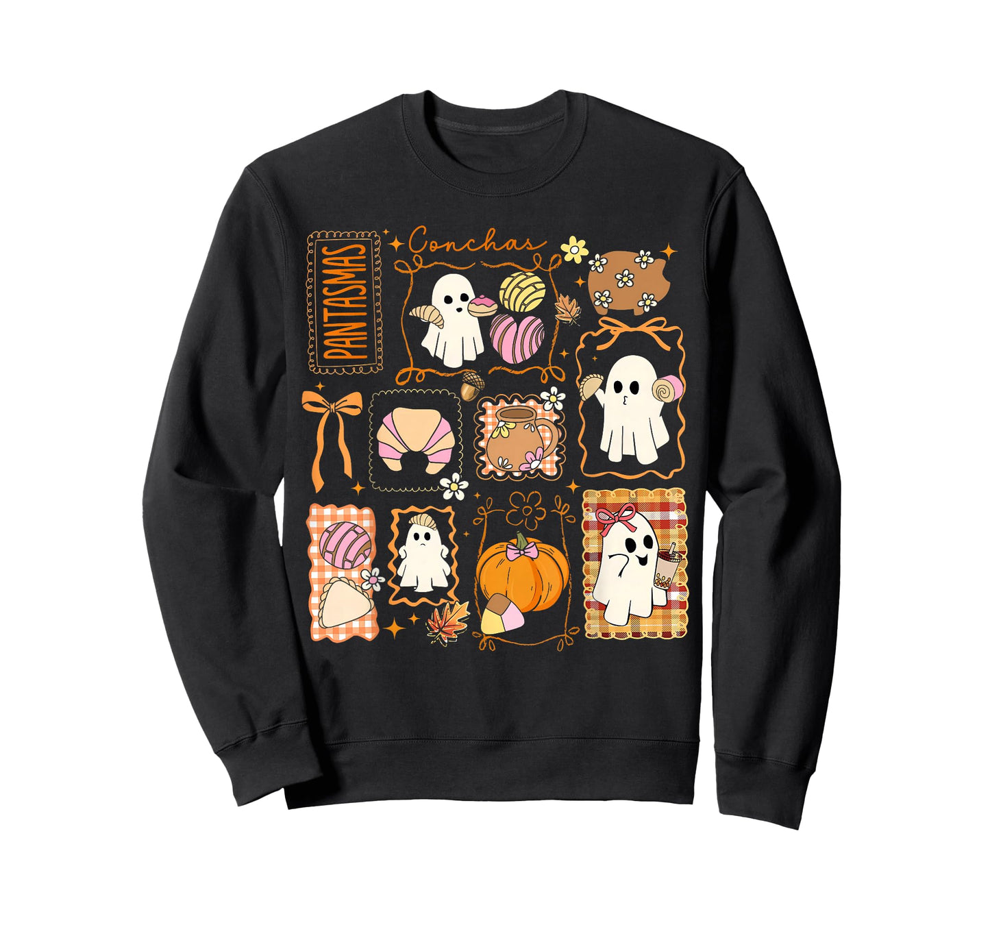 Spooky Conchas Pantasmas Mexican Halloween Girl Women Kids T-Shirt