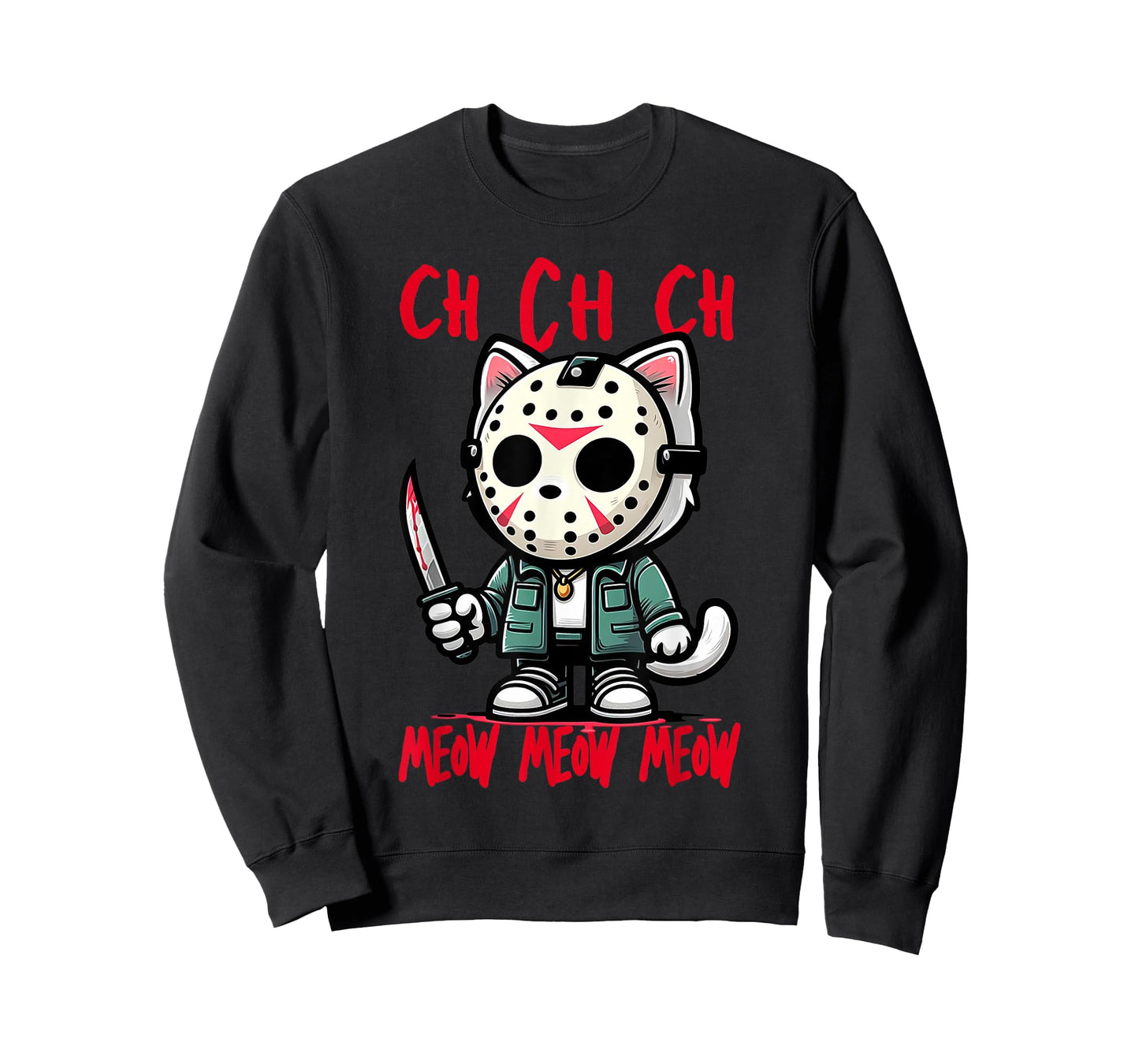 Ch Ch Ch Meow Meow Meow Friday Halloween Costume Funny Cat T-Shirt