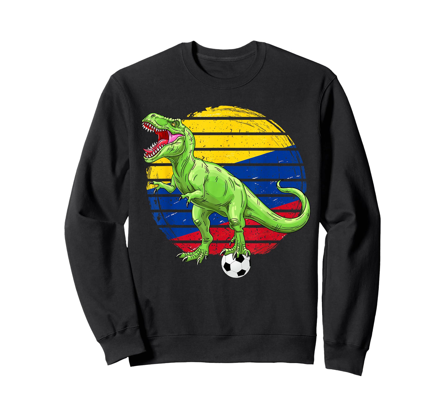 Soccer Dinosaur Trex Colombia Flag Boys Girls Toddler T-Shirt