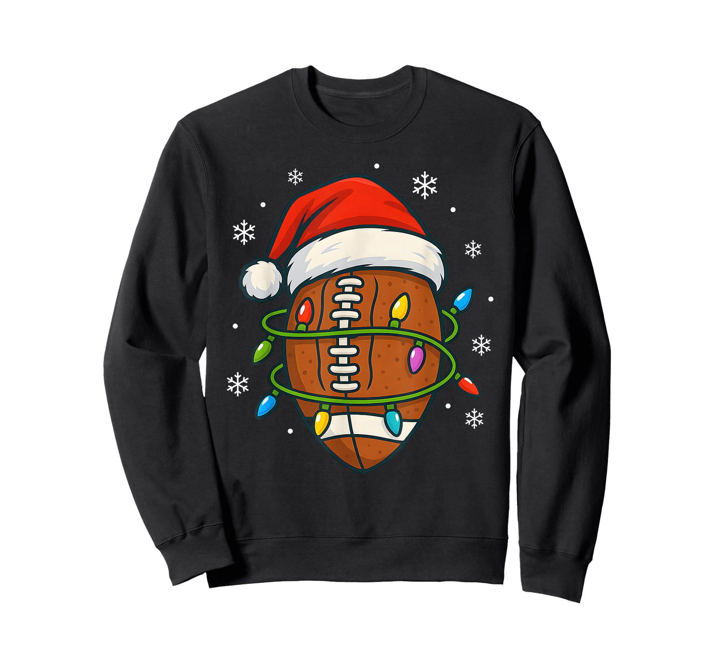 American Football Christmas Santa Men Boy Kids T-Shirt