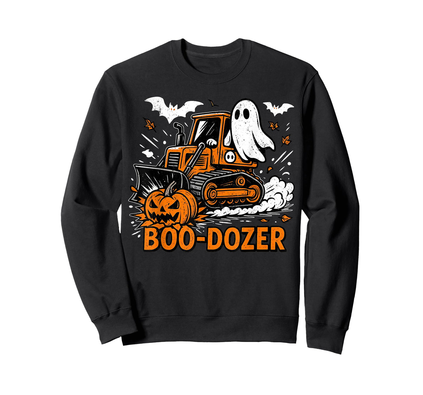 Funny Halloween Boo-Dozer Ghost Trucks Costume Party Kids T-Shirt