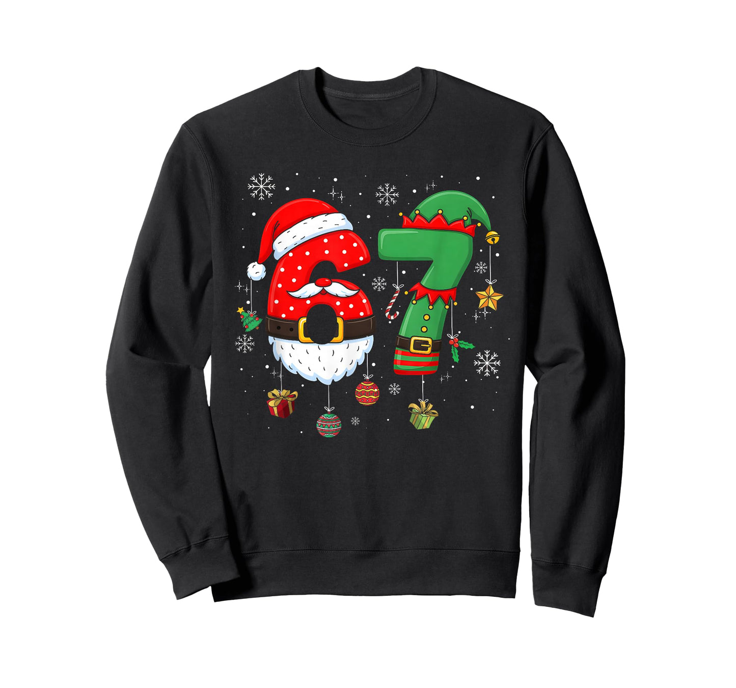 67 Christmas 6 7 Meme Pajamas Holiday Gen Alpha Slang T-Shirt