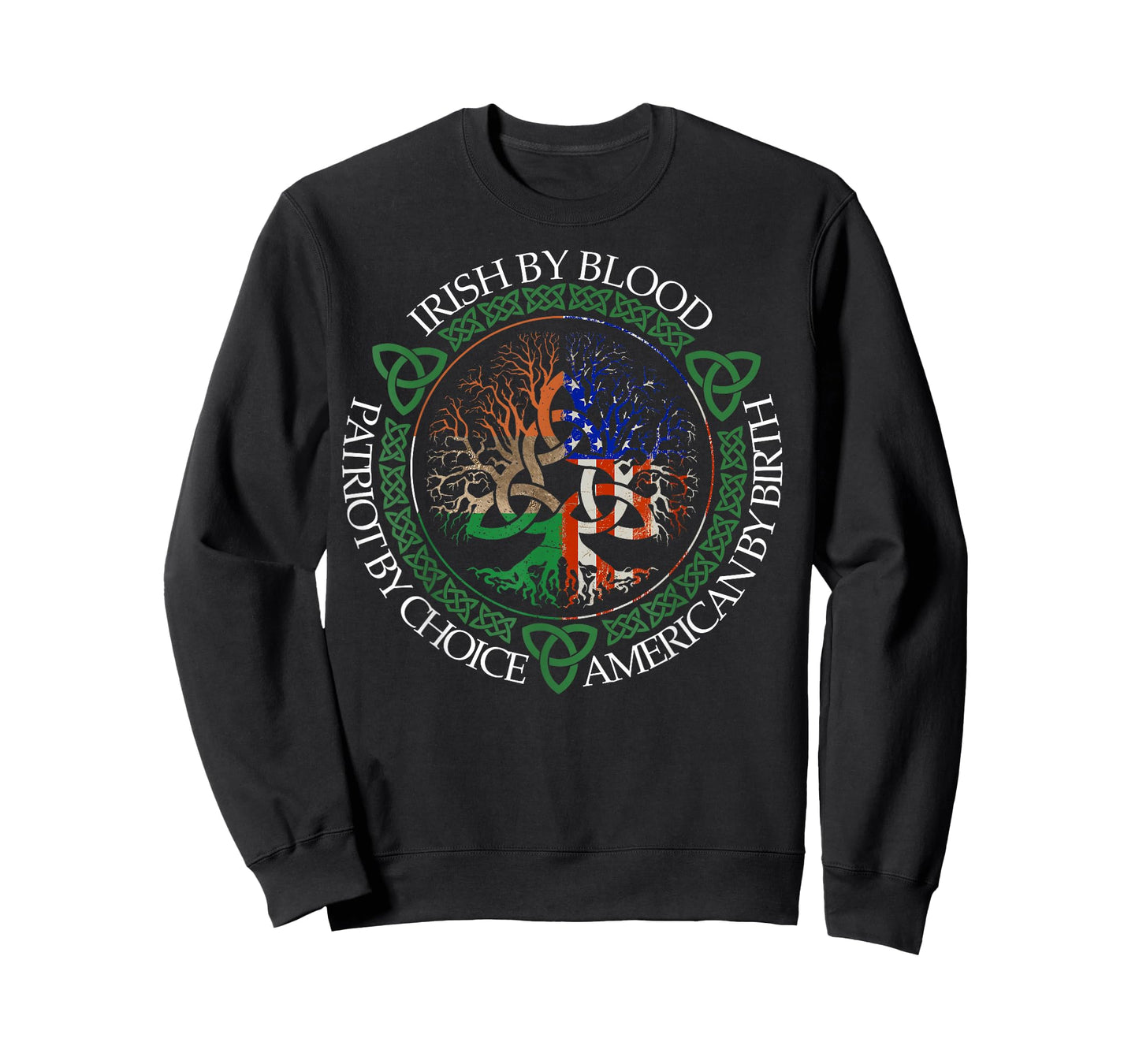Irish By Blood American By Birth Patriot By Choice Flag Us T-Shirt