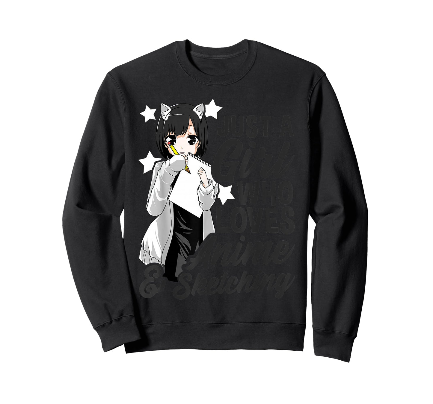 Just a Girl Who Loves Anime and Sketching Drawing T-Shirt