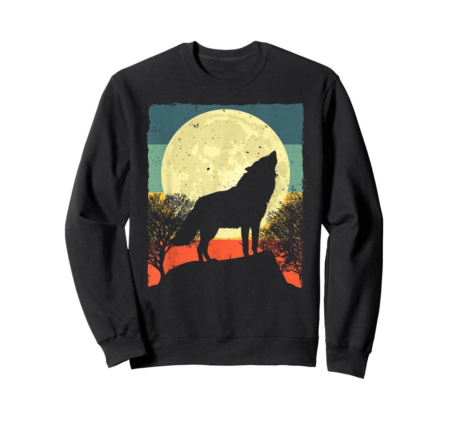 Cool Wolf Design For Men Women Vintage Wolf Howling Animal T-Shirt