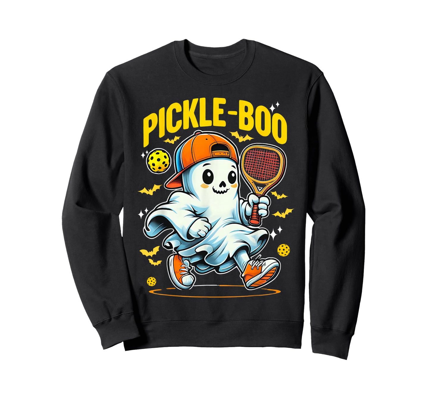Halloween Pickleball Team Funny Halloween Pickle-Boo Ghost T-Shirt