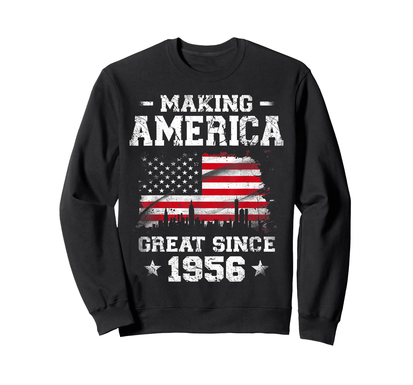 Born In 1956 American Flag Making America Great Since 1956 Women Kids Men T-Shirt