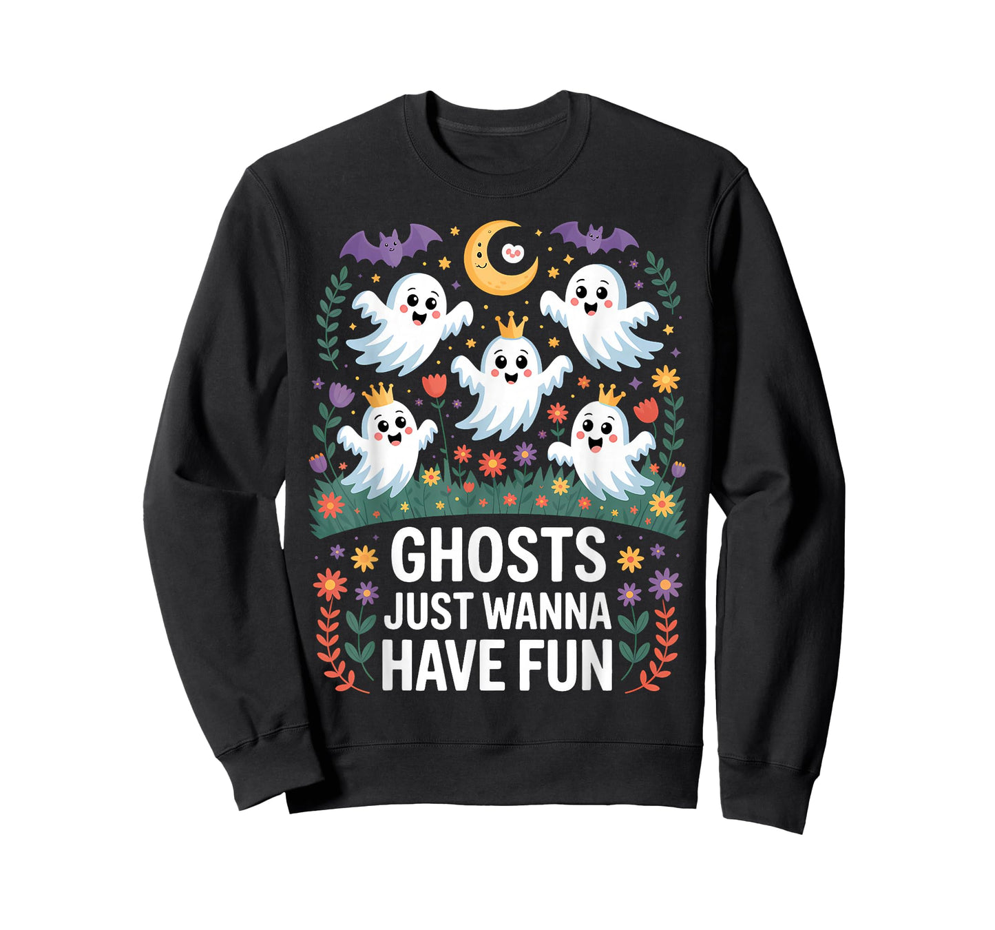 Ghosts Just Wanna Have Fun Funny Halloween T-Shirt