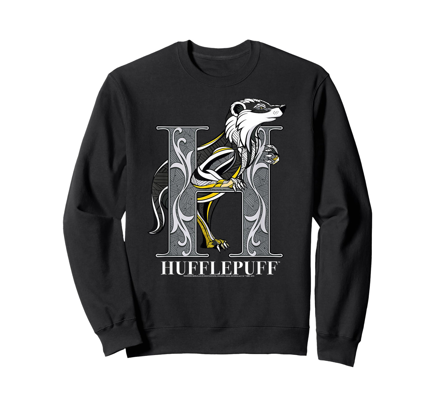 Harry Potter Mosaic Hufflepuff with Badger T-Shirt Small