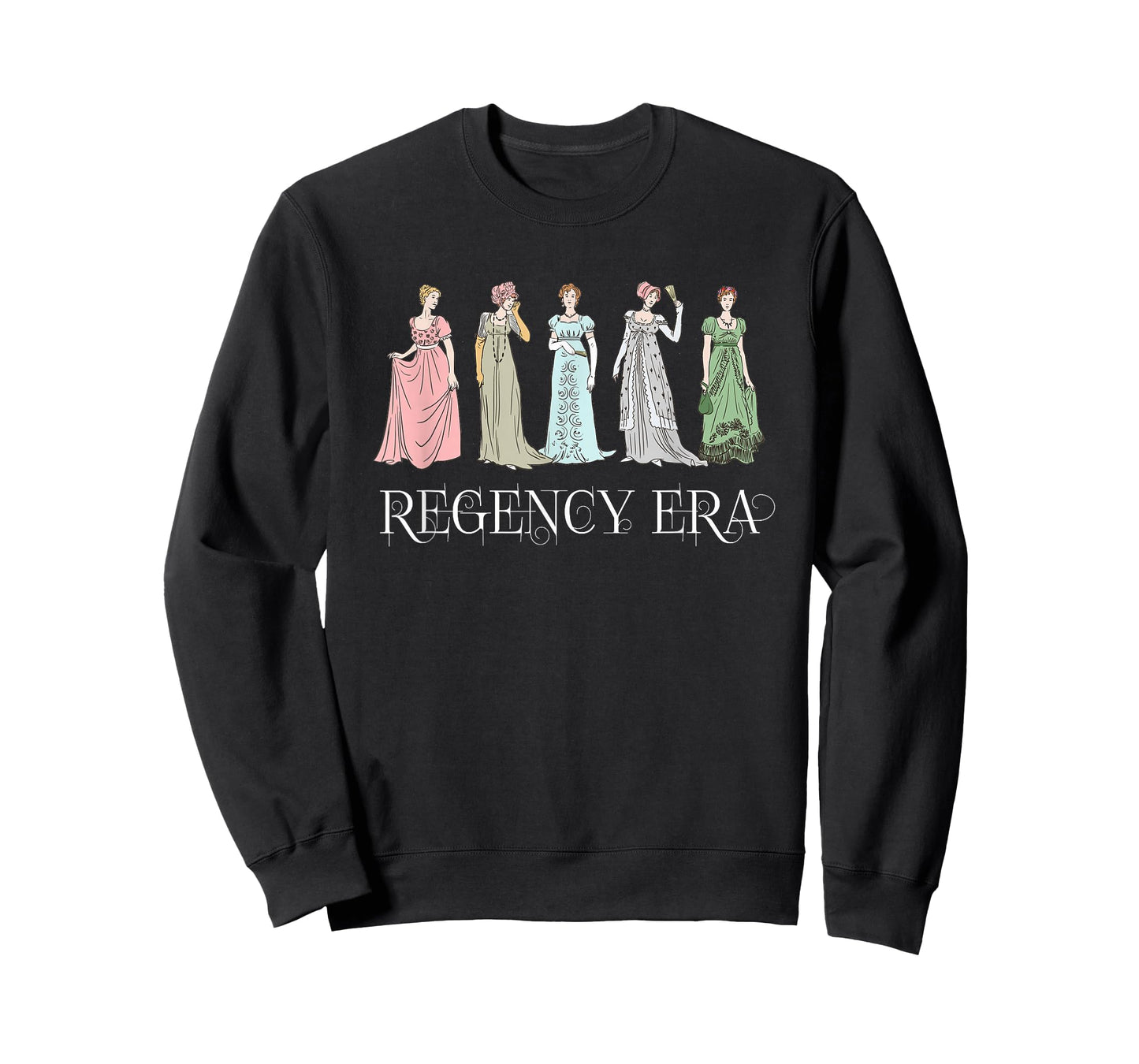 Jane Austen Book Club Vintage Regency Era Fashion Style T-Shirt