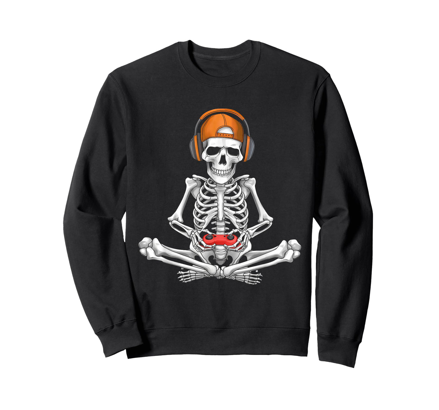 Video Game Skeleton Halloween Gaming Teens Gamer Men Boy Kid T-Shirt