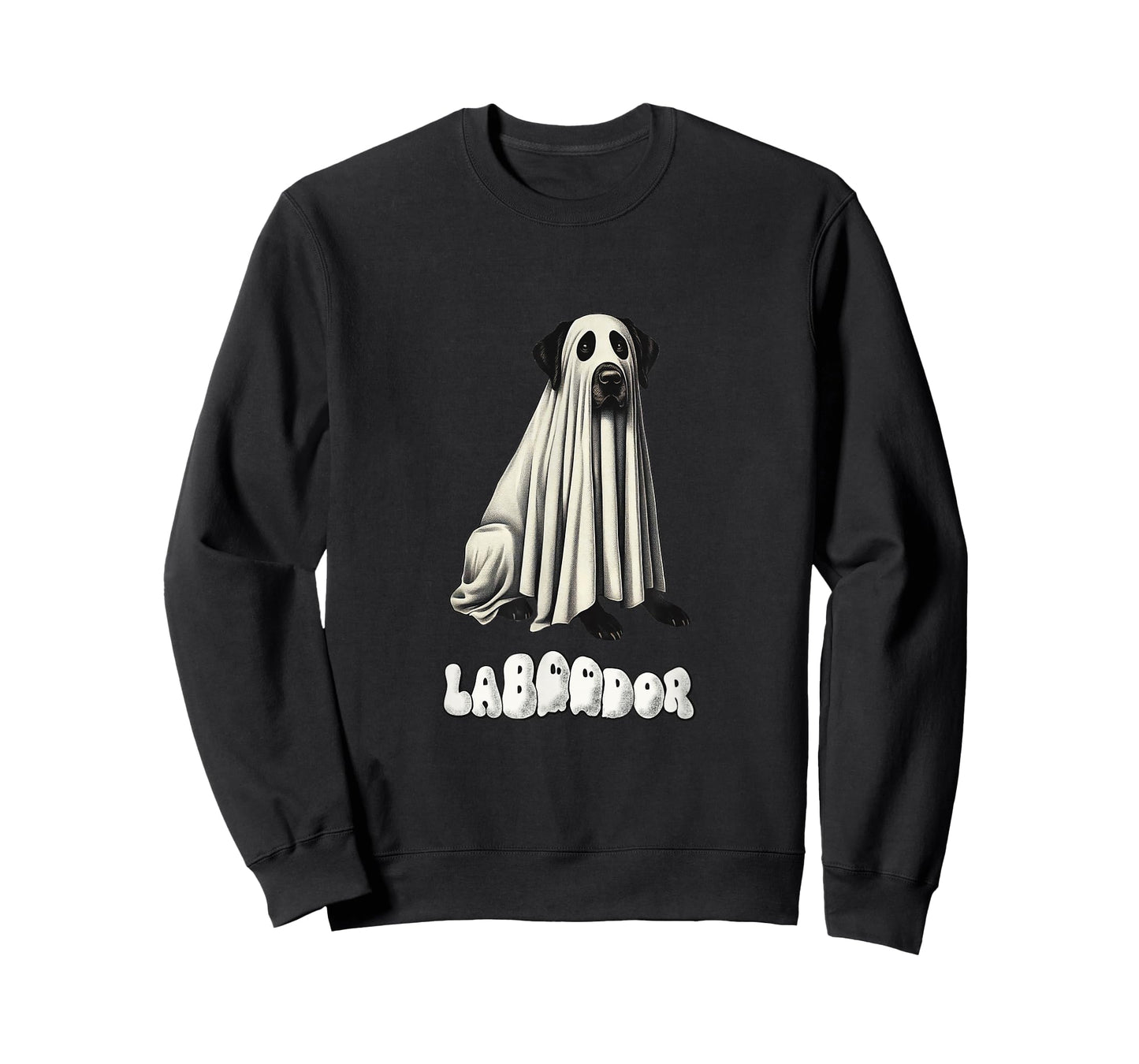 Cute Black Labrador Retriever Halloween Ghost, LaBOOdor, Lab T-Shirt