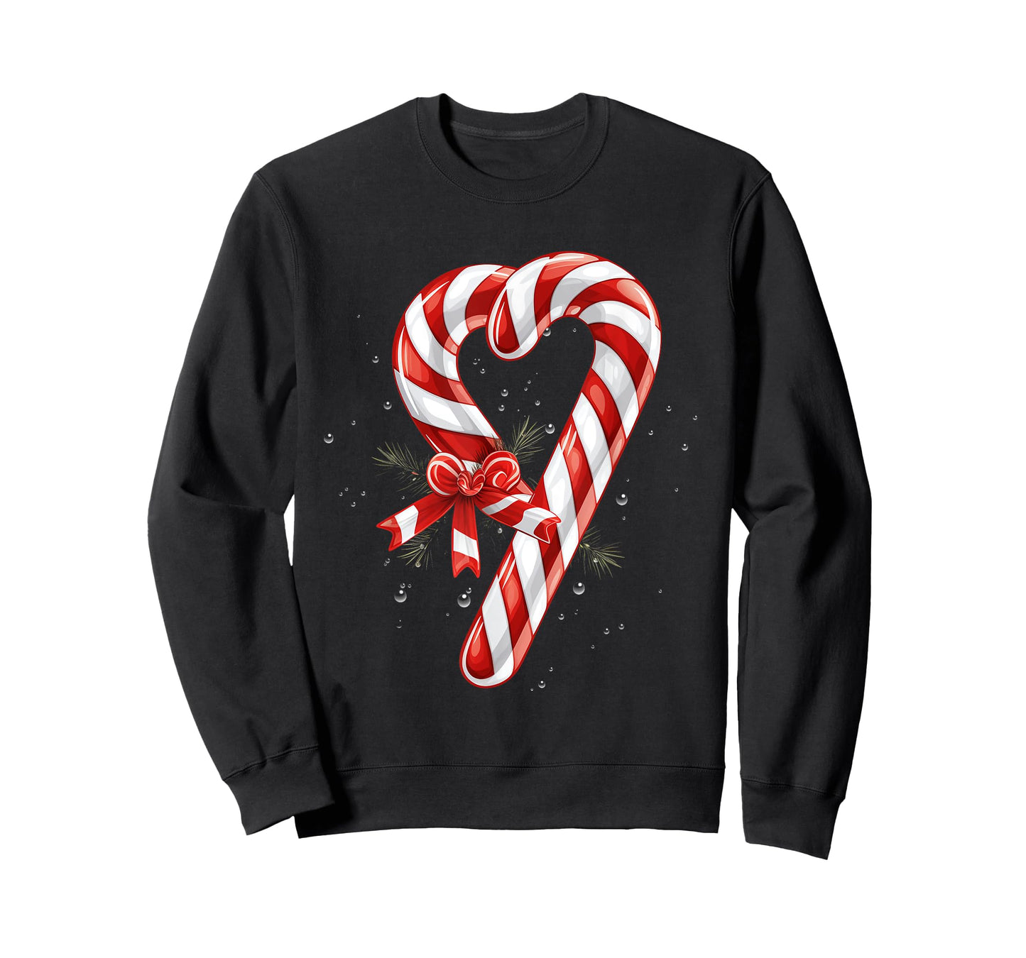 Giant Candy Cane Heart Christmas Gifts Red and White Candy T-Shirt