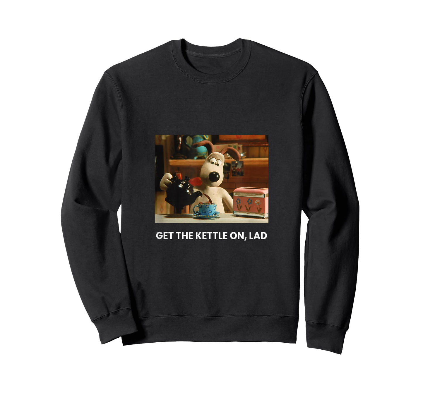 Wallace & Gromit Get The Kettle On Lad Gromit PAPL778 T-Shirt